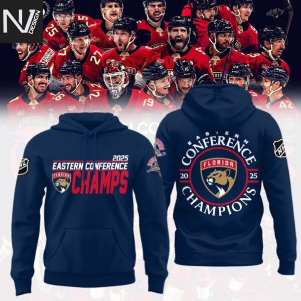 2025 Eastern Conference Champions Florida Panthers Hoodie – Blue