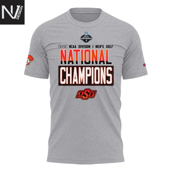 2025 NCAA Mens Golf National Champions Oklahoma State Cowboys Golf 3D T-Shirt