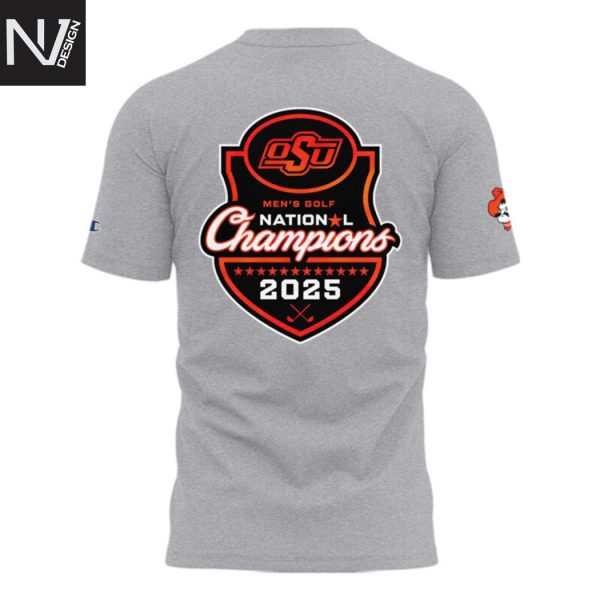 2025 NCAA Mens Golf National Champions Oklahoma State Cowboys Golf 3D T-Shirt