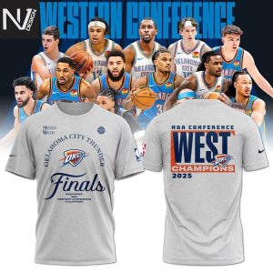 2025 Western Conference Champions Oklahoma City Thunders Finals 3D T-Shirt