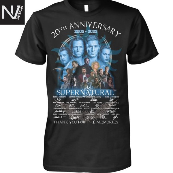 20th Anniversary 2005-2025 Supernatural Signature Thank You For The Memories Unisex T-Shirt