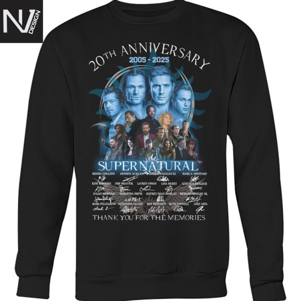 20th Anniversary 2005-2025 Supernatural Signature Thank You For The Memories Unisex T-Shirt