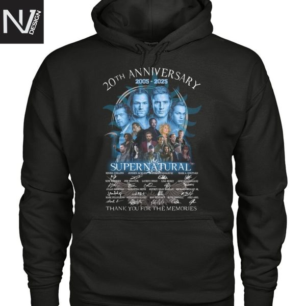 20th Anniversary 2005-2025 Supernatural Signature Thank You For The Memories Unisex T-Shirt