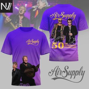 Air Supply 50th Anniversary Celebration Signature 3D T-Shirt