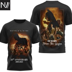 Batman Begins 20th Anniversary 2005-2025 From The Begins 3D T-Shirt