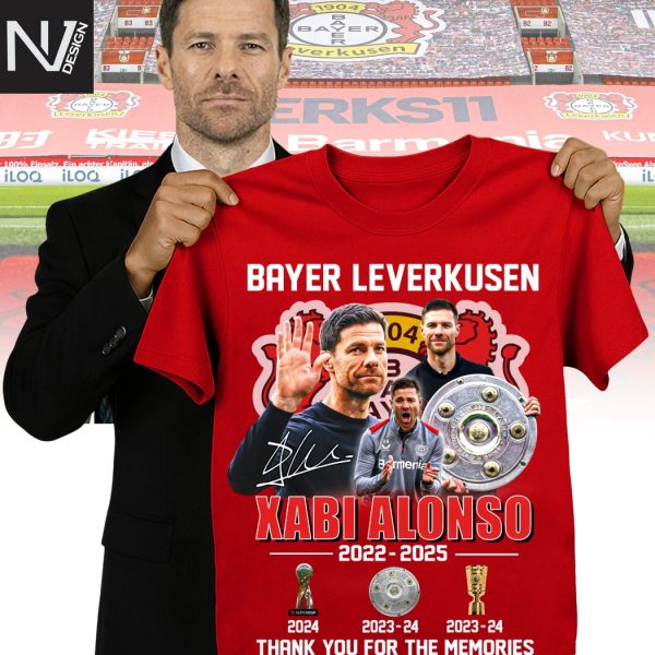 Bayer Leverkusen Xabi Alonso 2022-2025 Signature Thank You For The Memories Unisex T-Shirt