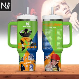 Billie Eilish Hit Me Hard And Soft The Tour Tumbler With Handle And Straw