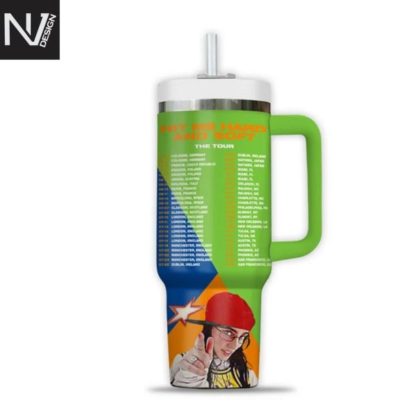 Billie Eilish Hit Me Hard And Soft The Tour Tumbler With Handle And Straw