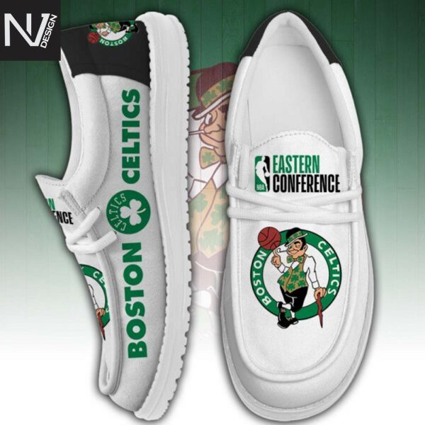 Boston Celtics Eastern Conference Hey Dude Shoes – White