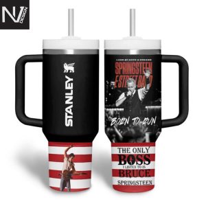 Bruce Springsteen Born To Run Tumbler With Handle And Straw