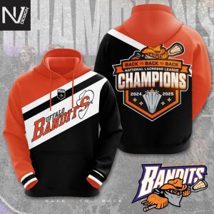 Buffalo Bandits 2024-2025 NLL Cup Champions Back To Back To Back Hoodie