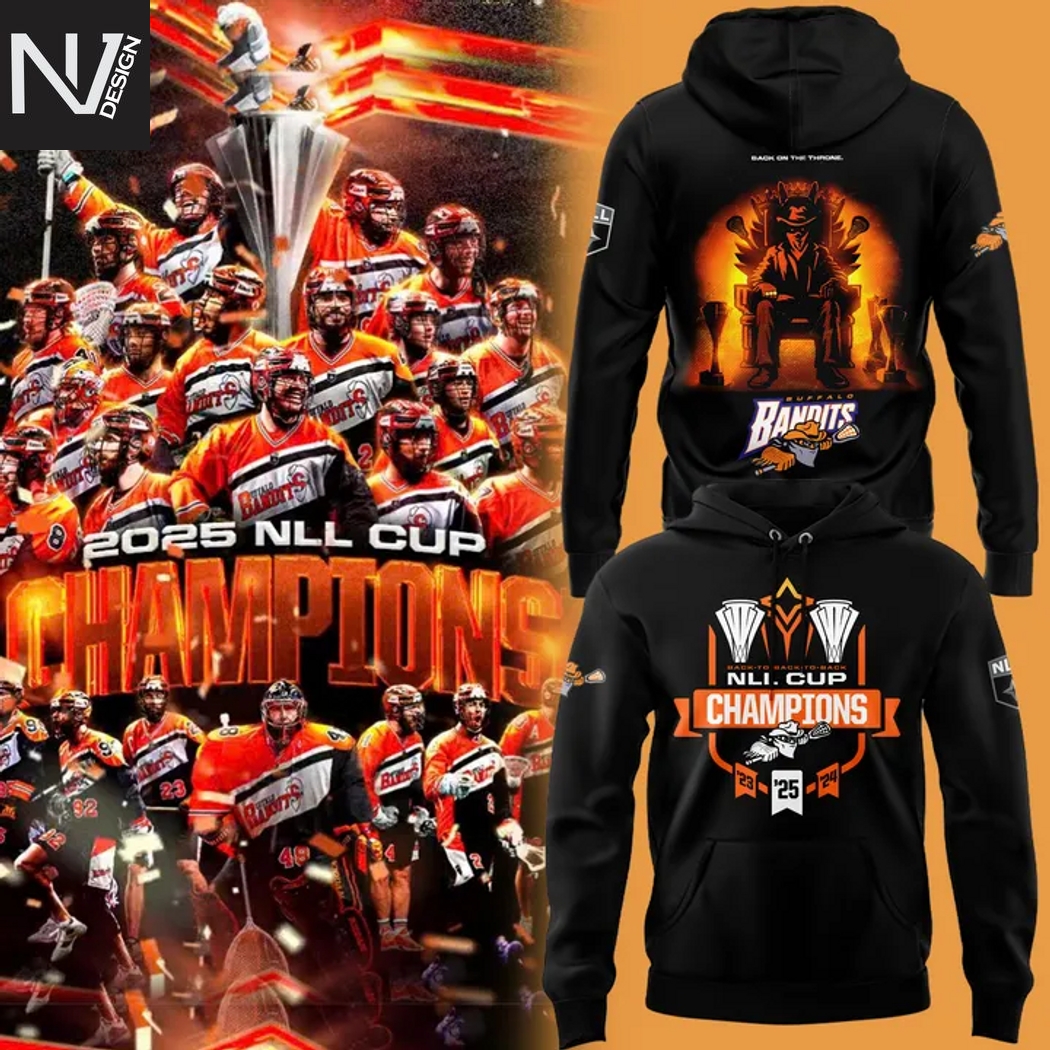 Buffalo Bandits Champions NLL Cup 2025 Back On The Throne Hoodie Buffalo Bandits Champions NLL Cup 2025 Back On The Throne Hoodie
