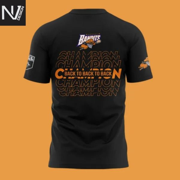 Buffalo Bandits Champions NLL Cup 2025 Back To Back To Back 3D T-Shirt