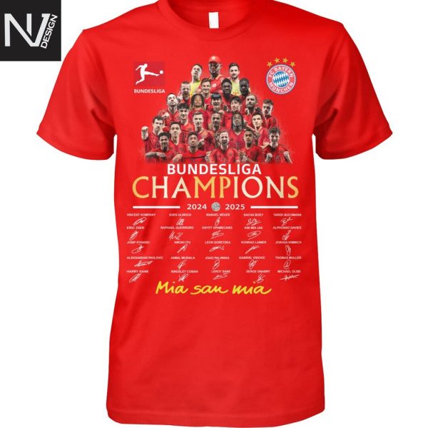 Bundesliga Champions 2024-2025 Mia San Mia Signature Unisex T-Shirt