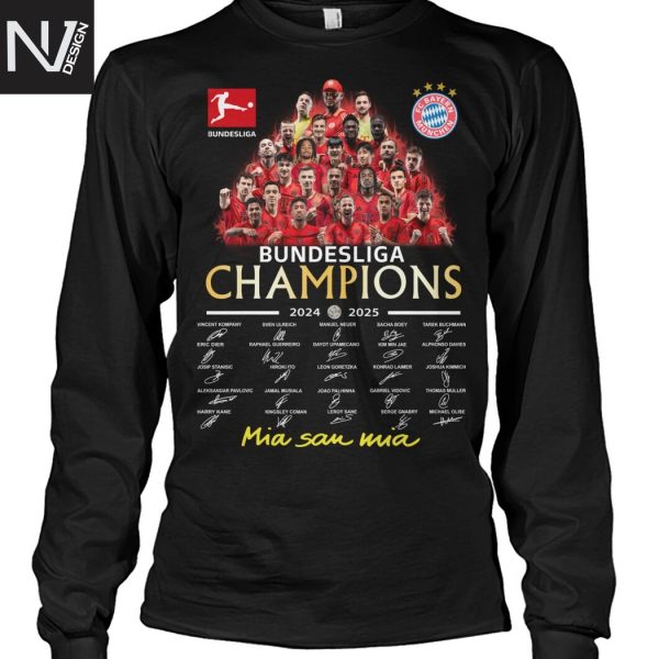 Bundesliga Champions 2024-2025 Mia San Mia Signature Unisex T-Shirt
