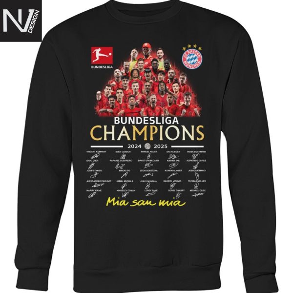 Bundesliga Champions 2024-2025 Mia San Mia Signature Unisex T-Shirt