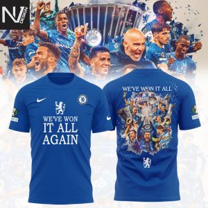 Chelsea F.C UEFA Conference League Winners 2025 – Weve Won It All Again 3D T-Shirt