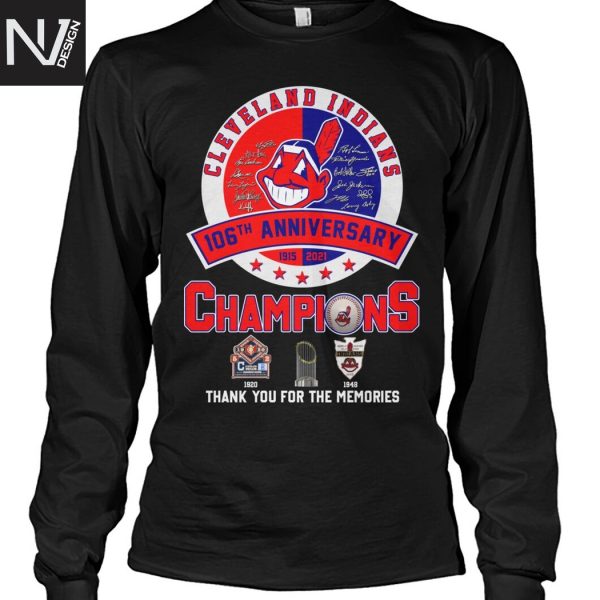 Cleveland Indians 106th Anniversar Champions Thank You For The Memories Unisex T-Shirt