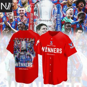 Crystal Palace F.C Emirates FA Cup Champions 2025 Baseball Jersey – Red