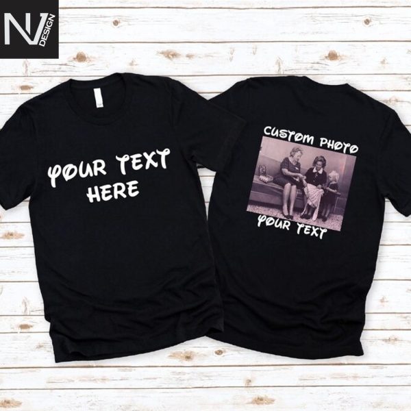 Custom Front Back Text Design T-Shirt