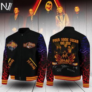 Def Leppard Pour Some Sugar On Me Signature Baseball Jacket
