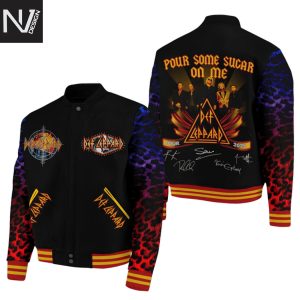 Def Leppard Pour Some Sugar On Me Signature Baseball Jacket