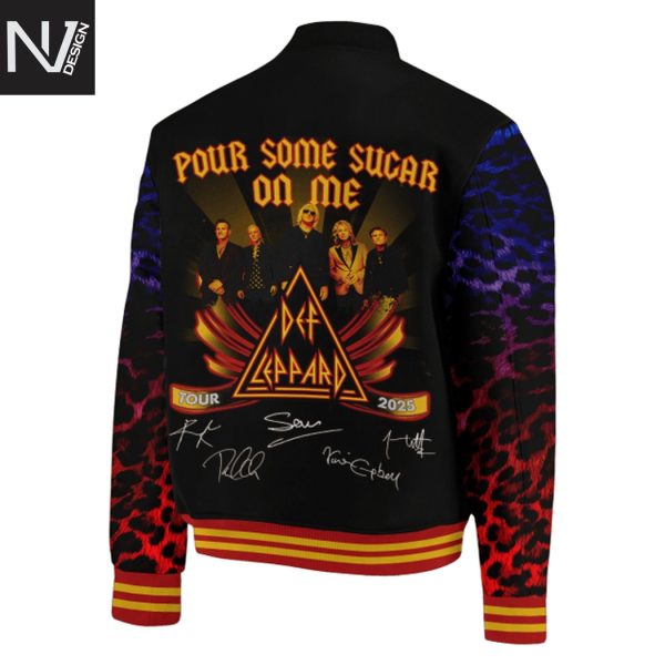 Def Leppard Pour Some Sugar On Me Signature Baseball Jacket