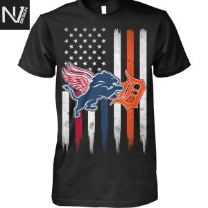Detroit Lions x Detroit Tigers x Detroit Red Wings Unisex T-Shirt