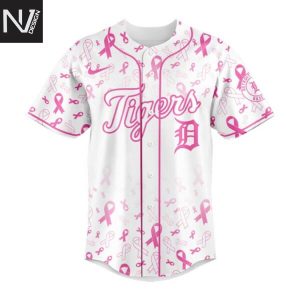 Detroit Tigers Breast Cancer Awareness Baseball Jersey