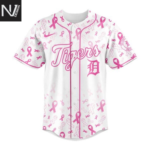 Detroit Tigers Breast Cancer Awareness Baseball Jersey