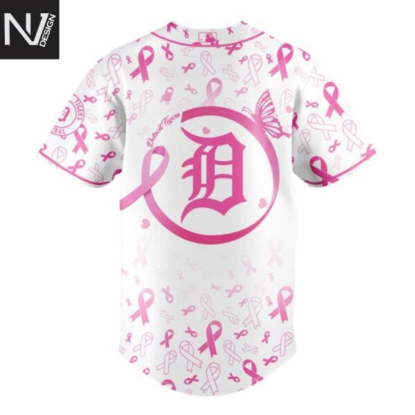Detroit Tigers Breast Cancer Awareness Baseball Jersey