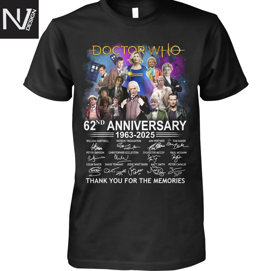 Doctor Who 62nd Anniversary 1963-2025 Signature Thank You For The Memories Unisex T-Shirt
