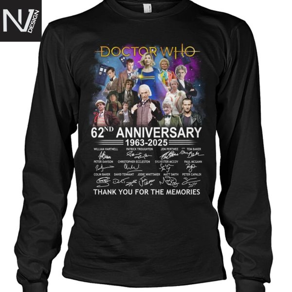 Doctor Who 62nd Anniversary 1963-2025 Signature Thank You For The Memories Unisex T-Shirt