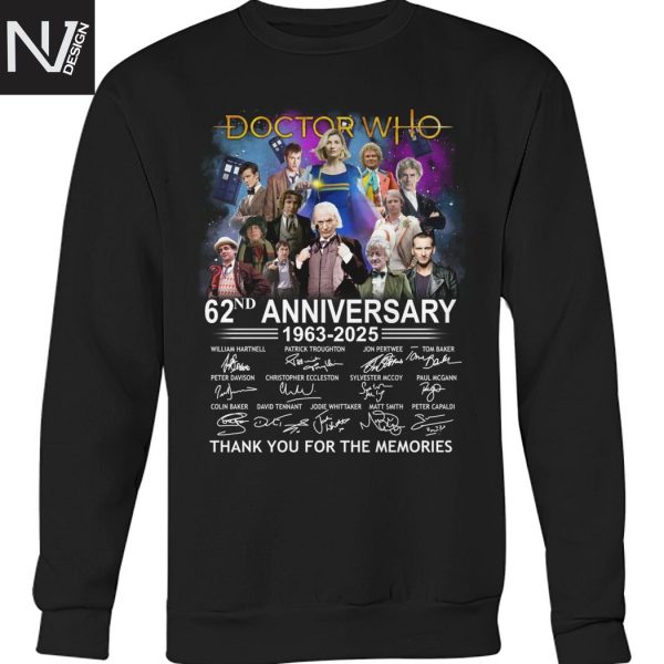 Doctor Who 62nd Anniversary 1963-2025 Signature Thank You For The Memories Unisex T-Shirt