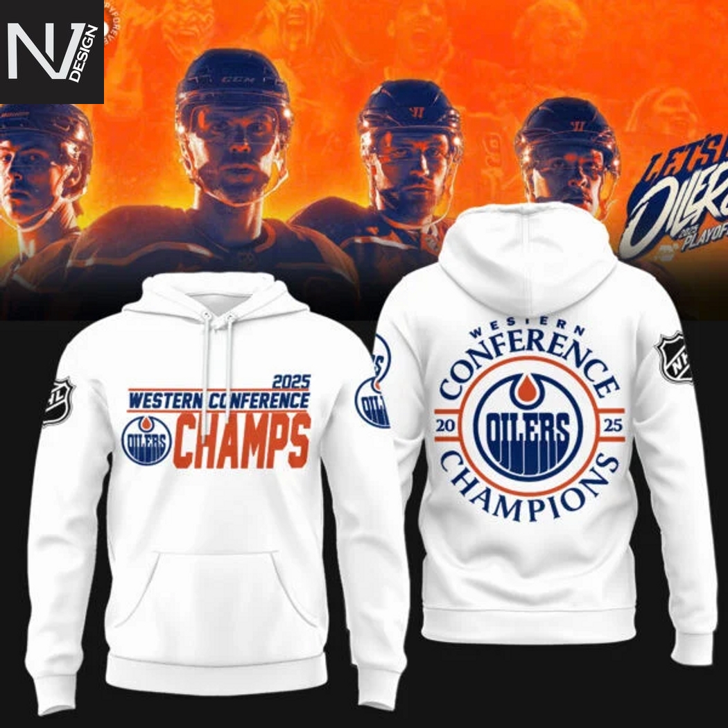 Edmonton Oilers 2025 Western Conference Champions Hoodie Edmonton Oilers 2025 Western Conference Champions Hoodie