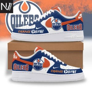 Edmonton Oilers Orange Crush Air Force 1 Shoes