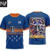 Edmonton Oilers Western Conference Champions 2025 3D T-Shirt – White