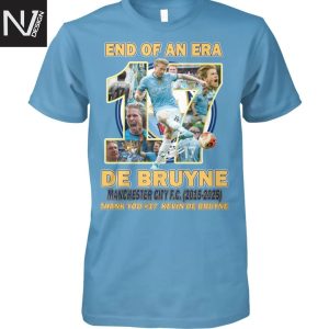 End Of An Era Kevin De Bruyne Manchester City 2015-2025 Thank You Signature Unisex T-Shirt