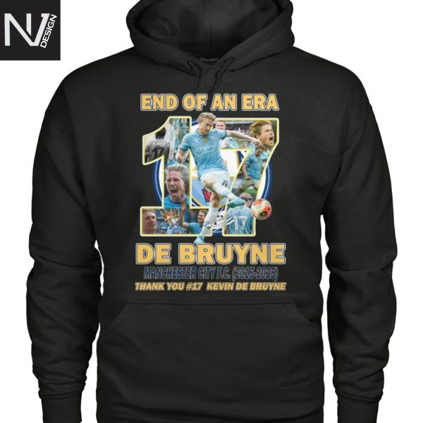 End Of An Era Kevin De Bruyne Manchester City 2015-2025 Thank You Signature Unisex T-Shirt