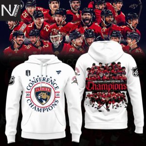 Florida Panthers 2025 Eastern Conference Champions Hoodie – White