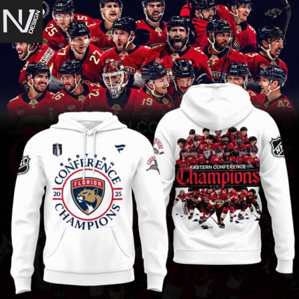 Florida Panthers 2025 Eastern Conference Champions Hoodie – White