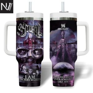 Ghost I Am Lachrymized Tumbler With Handle And Straw