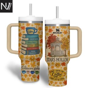 Gilmore Girls Stars Hollow Tumbler With Handle And Straw