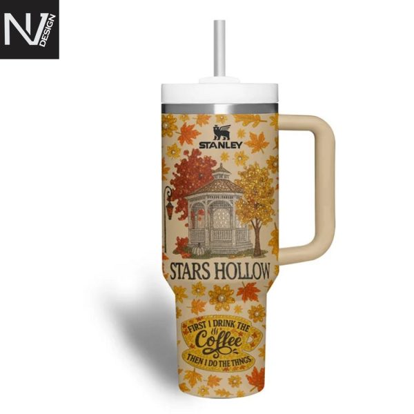 Gilmore Girls Stars Hollow Tumbler With Handle And Straw