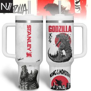 Godzilla King Of The Monsters Tumbler With Handle And Straw