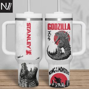 Godzilla King Of The Monsters Tumbler With Handle And Straw