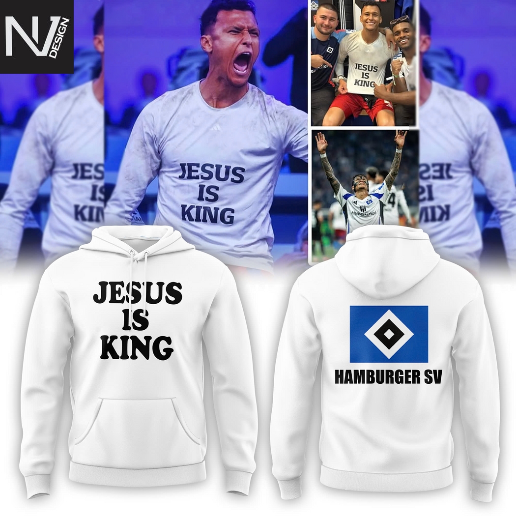 Hamburger SV Jesus Is King White Hoodie Hamburger SV Jesus Is King White Hoodie