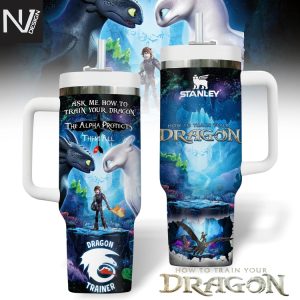 How To Train Your Dragon The Alpha Protects Them All Tumbler With Handle And Straw
