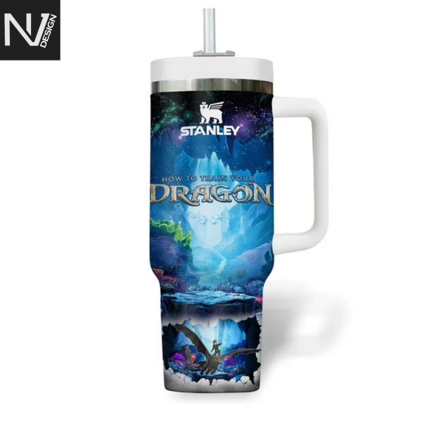 How To Train Your Dragon The Alpha Protects Them All Tumbler With Handle And Straw