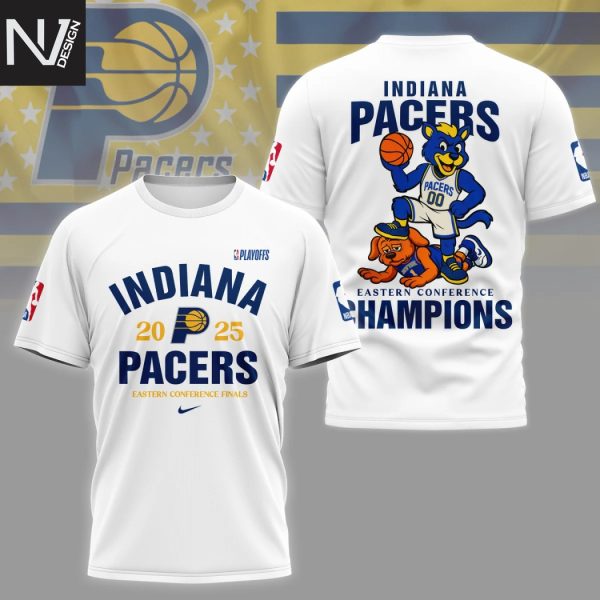 Indiana Pacers 2025 Eastern Conference Finals 3D T-Shirt